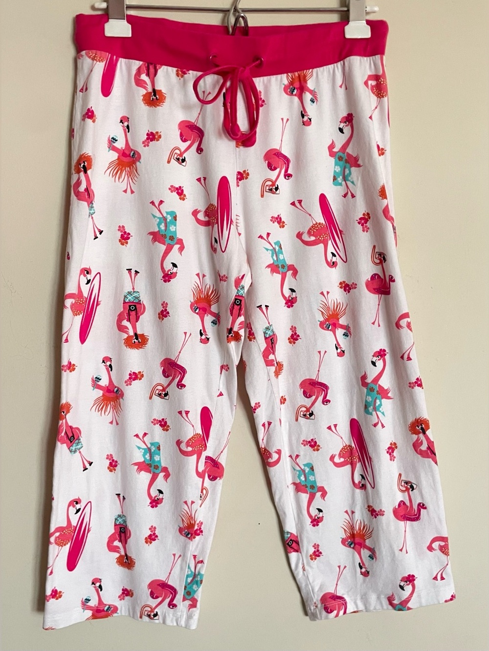 La Vie en Rose Flamingo Print Cotton Pajama Set
